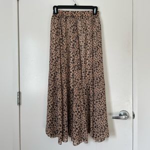 Floral midi skirt